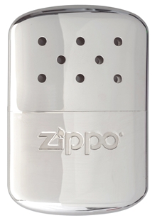 Каталитическая грелка ZIPPO, алюминий с покрытием High Polish Chrome, серебристая, 12 ч, 66x13x99 мм (Черный)