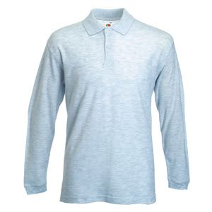 Поло "Long Sleeve Polo" (Серый меланж)