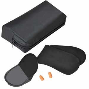 Набор "Счастливого полета!": повязка на глаза, беруши и носки  (Чёрный)