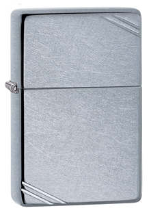 Зажигалка ZIPPO Vintage с покрытием Street Chrome™, латунь/сталь, серебристая, матовая, 38x13x57 мм (Серебристый)