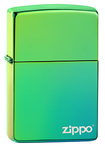 Зажигалка ZIPPO Classic с покрытием High Polish Teal, латунь/сталь, зелёная, глянцевая, 38x13x57 мм (Зеленый)