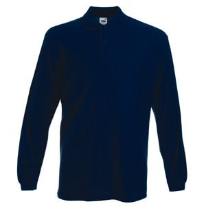 Поло "Long Sleeve Polo" (Темно-синий)