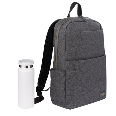Подарочный набор Форст (Forst), Аллегра (Allegra), белый (рюкзак, термобутылка) (Белый, серый)