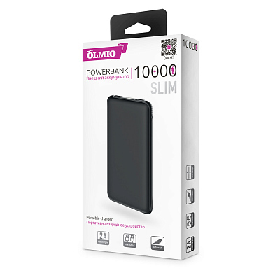 ПЗУ Olmio Slim 10000, белый
