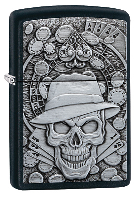 Зажигалка ZIPPO Classic с покрытием Black Matte, латунь/сталь, чёрная, матовая, 38x13x57 мм