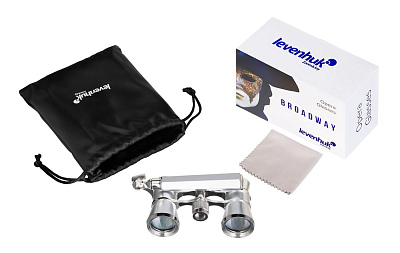 Театральный бинокль-лорнет Broadway 325E, серебристый