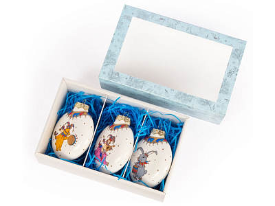 Набор новогодних шаров, 3 шт