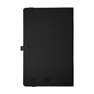 Бизнес-блокнот GLORI, A5, черный, твердая обложка, в линейку