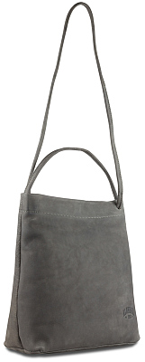 Сумка женская KLONDIKE YUKON «Nora», натуральная кожа в сером цвете, 30 х 32,5 х 12 см