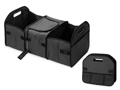 Органайзер автомобильный складной Harmony с холодильником (Темно-серый/черный)