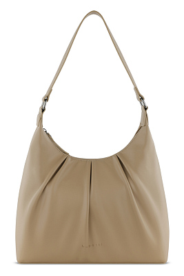 Сумка женская наплечная большая BUGATTI Mila, песочная, полиуретан, 31 x 11 x 22/28 см