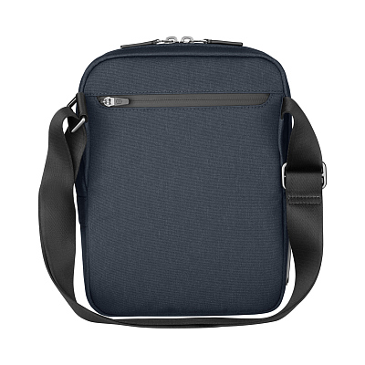 Сумка через плечо VICTORINOX Architecture Urban2 Crossbody Bag,синий, полиэстер/кожа, 9x22x28 см, 6 л