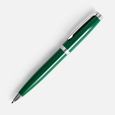 Ручка шариковая Letra Chrome, глянцевая, темно-зеленая (Зеленый)