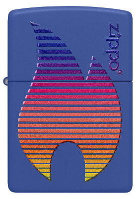 Зажигалка ZIPPO Classic с покрытием Royal Blue Matte, латунь/сталь, синяя, матовая, 38x13x57 мм