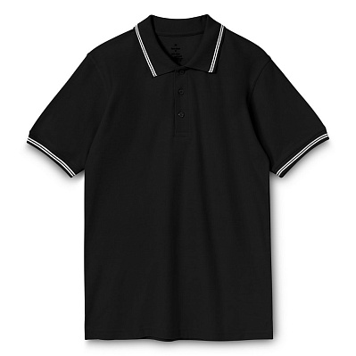 Рубашка поло Virma Stripes, черная (Чёрный)