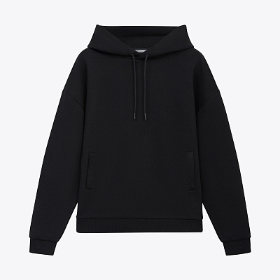 Худи релакс унисекс Баланс (Balance), с начесом, черный