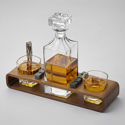 Подарочный набор для виски Whiskey Wonder (Коричневый, прозрачный)