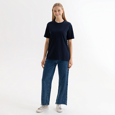 Футболка унисекс KRIS, 100% хлопок, 150 гр., темно-синяя