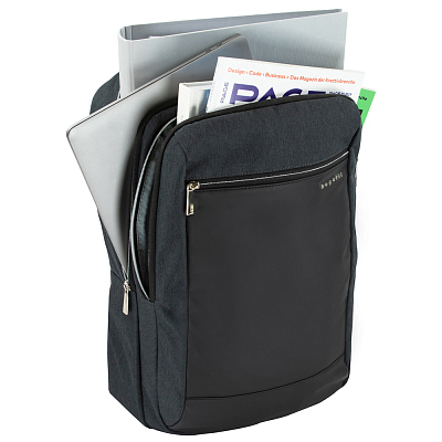 Рюкзак мужской BUGATTI Sera 15'', антрацитовый, полиэстер, 32х12х46 см, 16 л