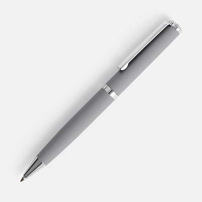 Ручка шариковая Inkish Chrome в футляре, серая (Серый)