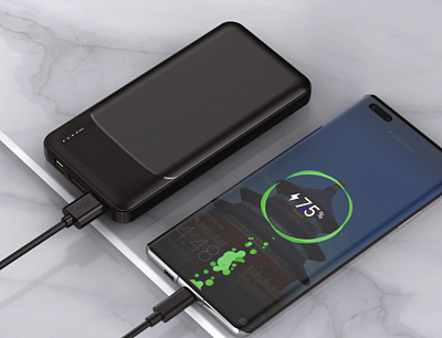 Зарядное устройство "Ten" 10000 mAh, черный