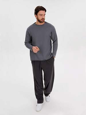 Лонгслив унисекс Siluetti Fuori, серый