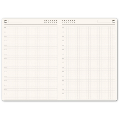 Ежедневник недатированный Tony, А5, черный, кремовый блок в клетку