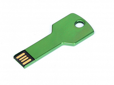 USB 2.0- флешка на 64 Гб в виде ключа (Зеленый)