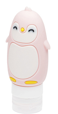 Дорожная баночка для путешествий Dewal Beauty, " Пингвин" , цвет розовый, 90мл. (Розовый)