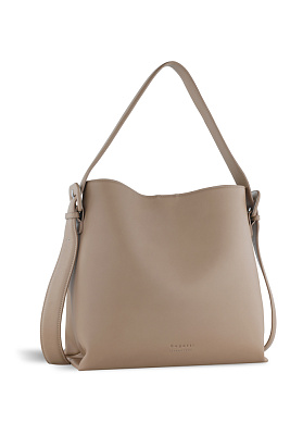 Сумка женская наплечная BUGATTI Luna, пудровая, полиуретан, 33,5 x 15 x 32 см (Пудровый)