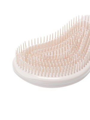 Щетка массажная DEWAL BEAUTY серия"Прованс", с пластиковым штифтом,большая с ручкой, пудровая