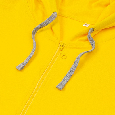 Толстовка на молнии с капюшоном Unit Siverga, желтая