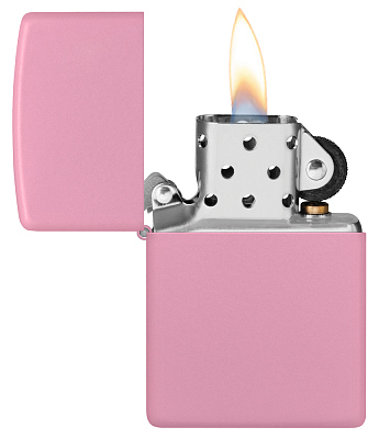 Зажигалка ZIPPO Classic с покрытием Pink Matte, латунь/сталь, розовая, матовая, 38x13x57 мм