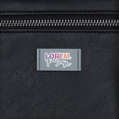 Лейбл из ПВХ Dzeta, XS, серый