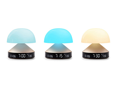 Светильник с часами и световым будильником Mina Sunrise