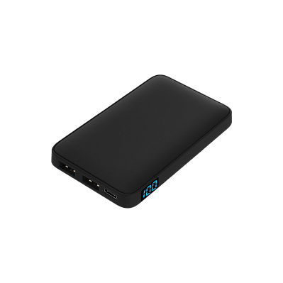 Внешний аккумулятор с цветной подсветкой Ancor Max 5000 mAh, черный (Чёрный)