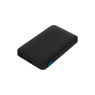 Внешний аккумулятор с цветной подсветкой Ancor Max 5000 mAh, черный (Чёрный)