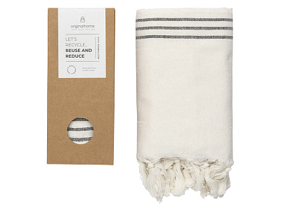 Плед 3-в-1 из переработанного хлопка (Белый)