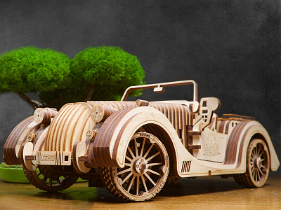 3D-ПАЗЛ UGEARS Родстер VM-01