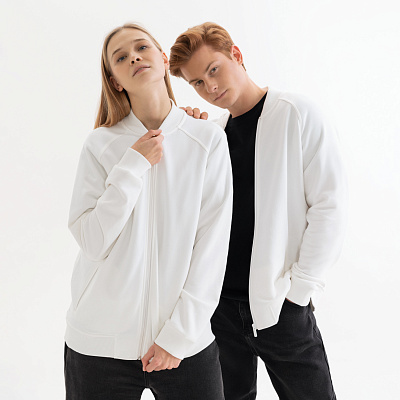 Толстовка на молнии, унисекс Торрес (Torres) белая, размер XXL (Белый)