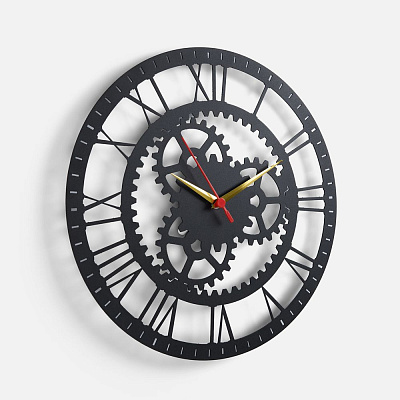 Часы «Ход времени», черные (Чёрный)