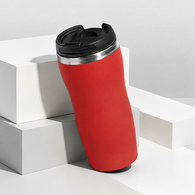 Термокружка Double wall mug С1 soft-touch, 350 мл (Красный)