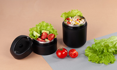 Контейнер для ланча "Complex" 2 отделения, черный