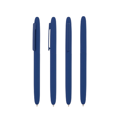 Ручка шариковая "Vega", покрытие soft touch, темно-синий