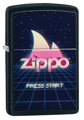 Зажигалка ZIPPO Classic с покрытием Black Matte, латунь/сталь, чёрная, матовая, 38x13x57 мм (Черный)