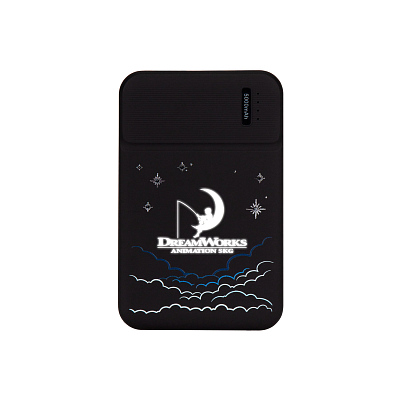 Внешний аккумулятор с подсветкой Скайлайн (Skyline), 5000 mAh, черный