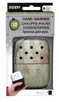 Каталитическая грелка ZIPPO, алюминий с покрытием REALTREE®, камуфляж, матовая, на 12 ч, 66x13x99 мм