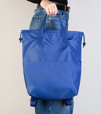 Сумка-рюкзак "Carry", серый с бирюзовым, синий