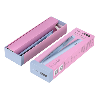 Щипцы для волос DEWAL BEAUTY Blossom 20x75 мм, голубые
