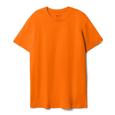 Футболка унисекс T-Bolka 140, белая (белоснежная) (Оранжевый)